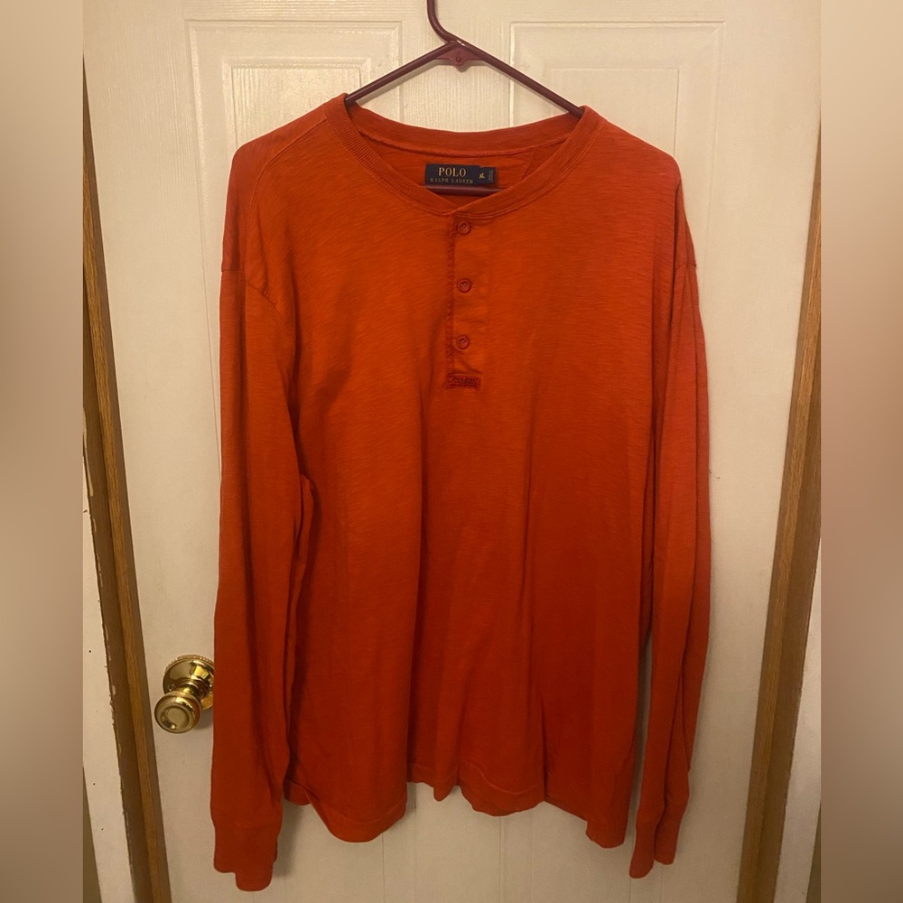 Polo by Ralph Lauren Polo Guide Orange Long-Sleeve Henley